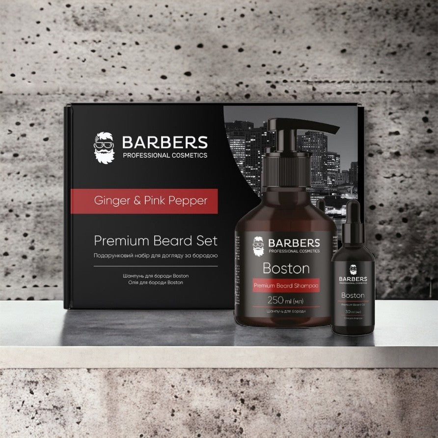 Подарочный набор для ухода за бородой Ginger & Pink Pepper Barbers