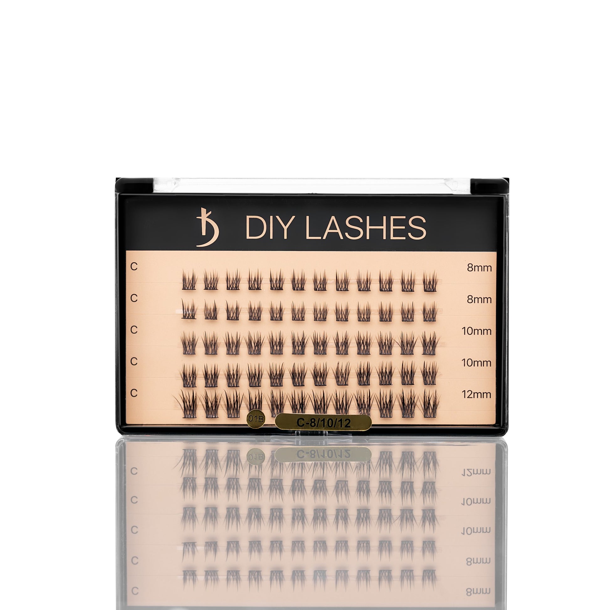 Накладные ресницы DIY LASHES 02A C 0,07 (8 mm, 10 