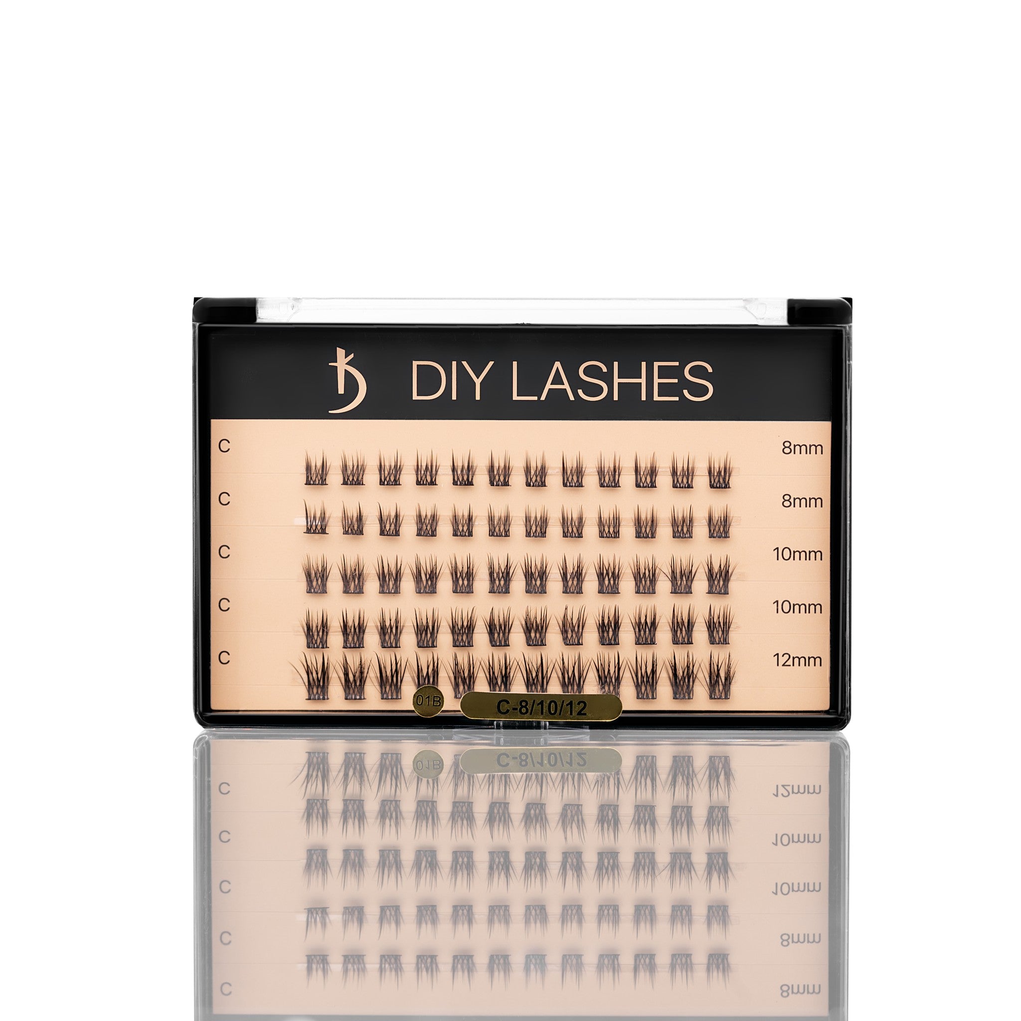 Накладные ресницы DIY LASHES 02A C 0,07 (8 mm, 10 