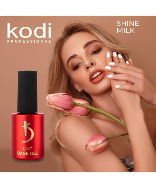 Камуфлирующее базовое покрытие Lint base gel Shine Milk, 7 мл
