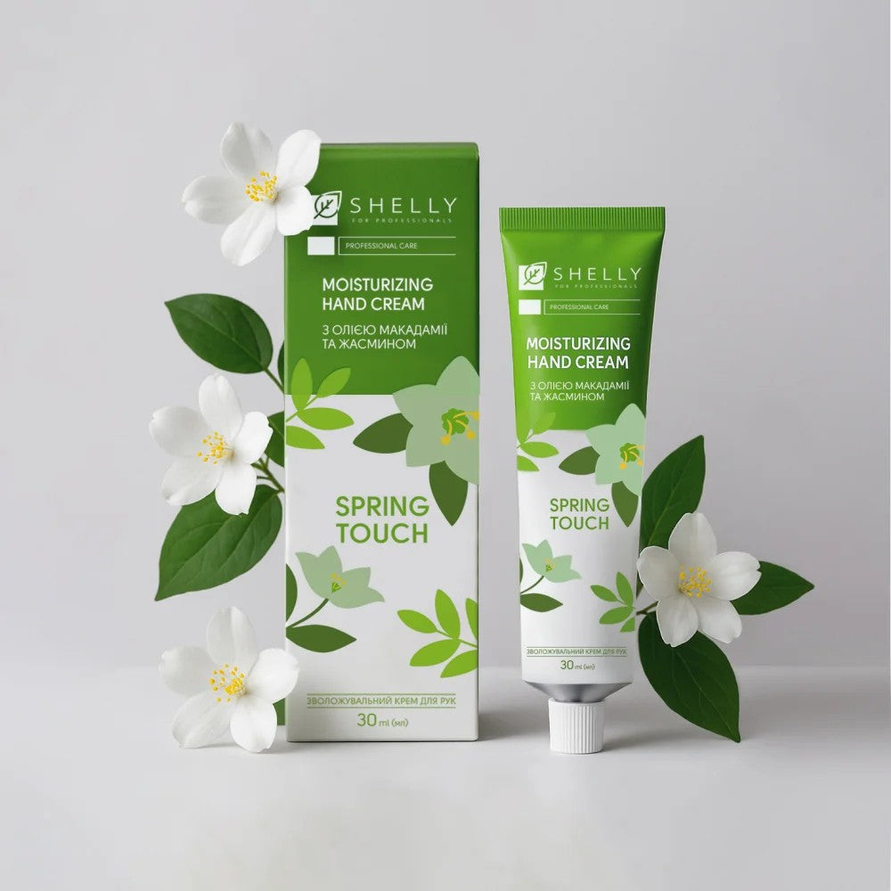 Увлажняющий крем для рук с маслом макадамии и жасмином Spring Touch Shelly 30 мл