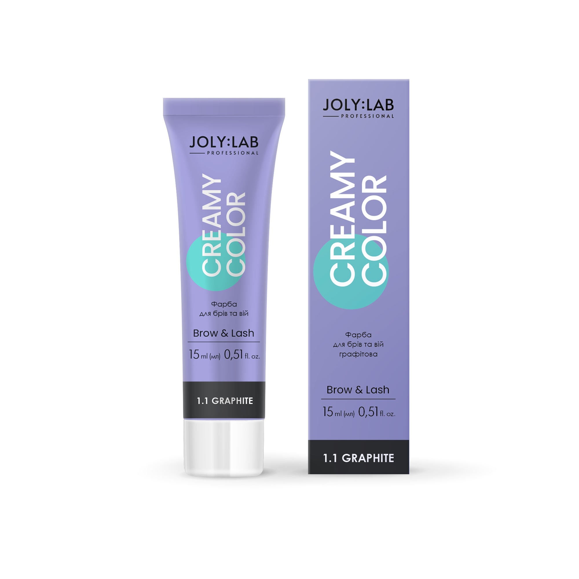 Краска для бровей и ресниц графитовая Creamy Color Joly:Lab 15 мл