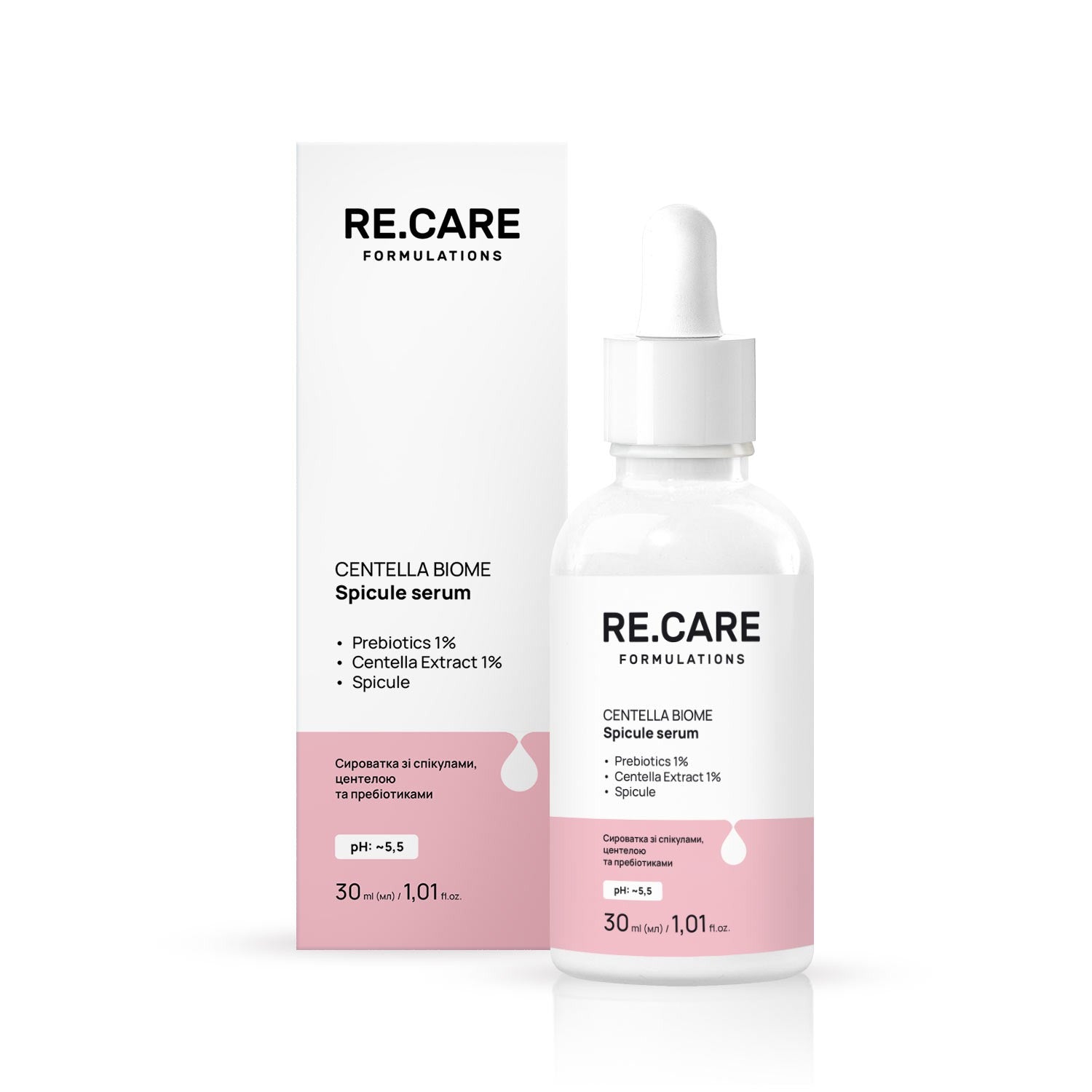 Сыворотка со спикулами, центеллой и пребиотиками Centella Biome Spicule Serum RECARE 30 мл