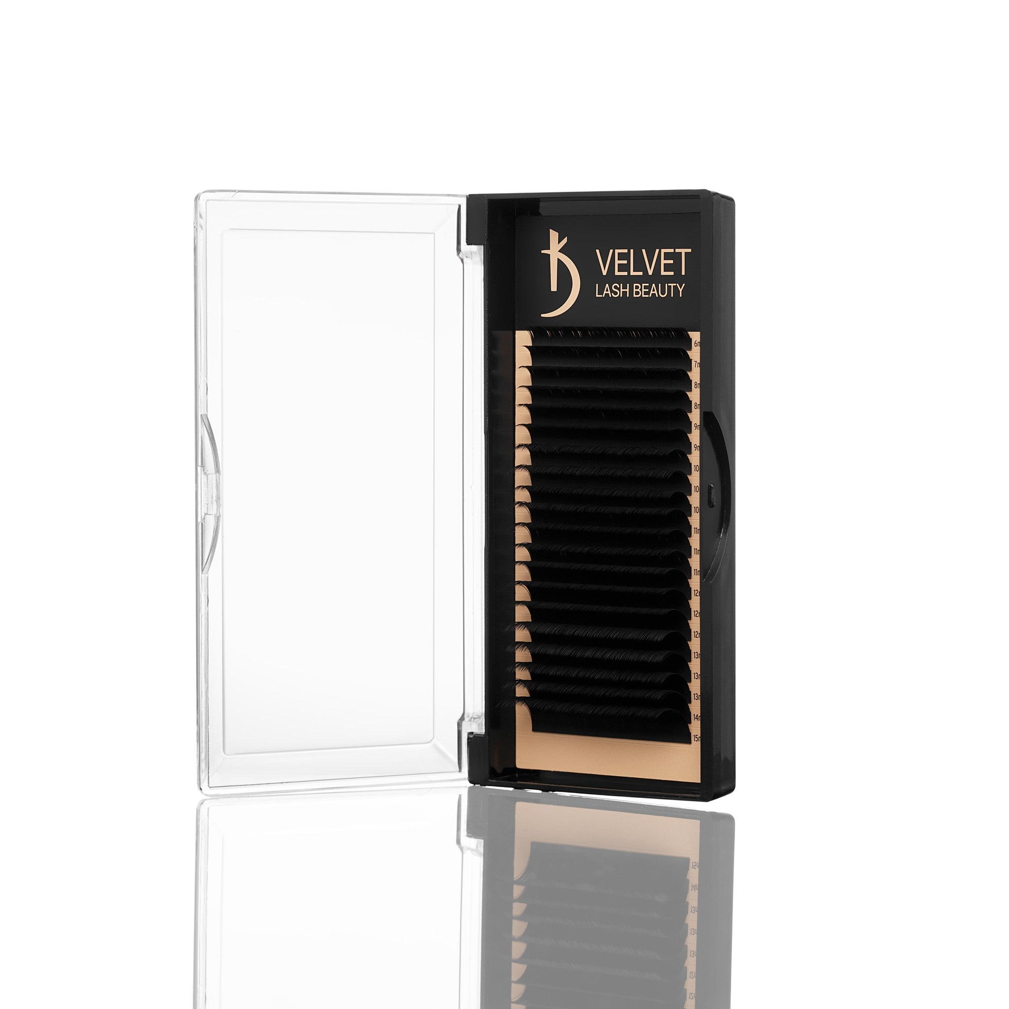Ресницы для наращивания Velvet Lash Beauty 0.10 СС Mix (20 рядов, длина 6-15)