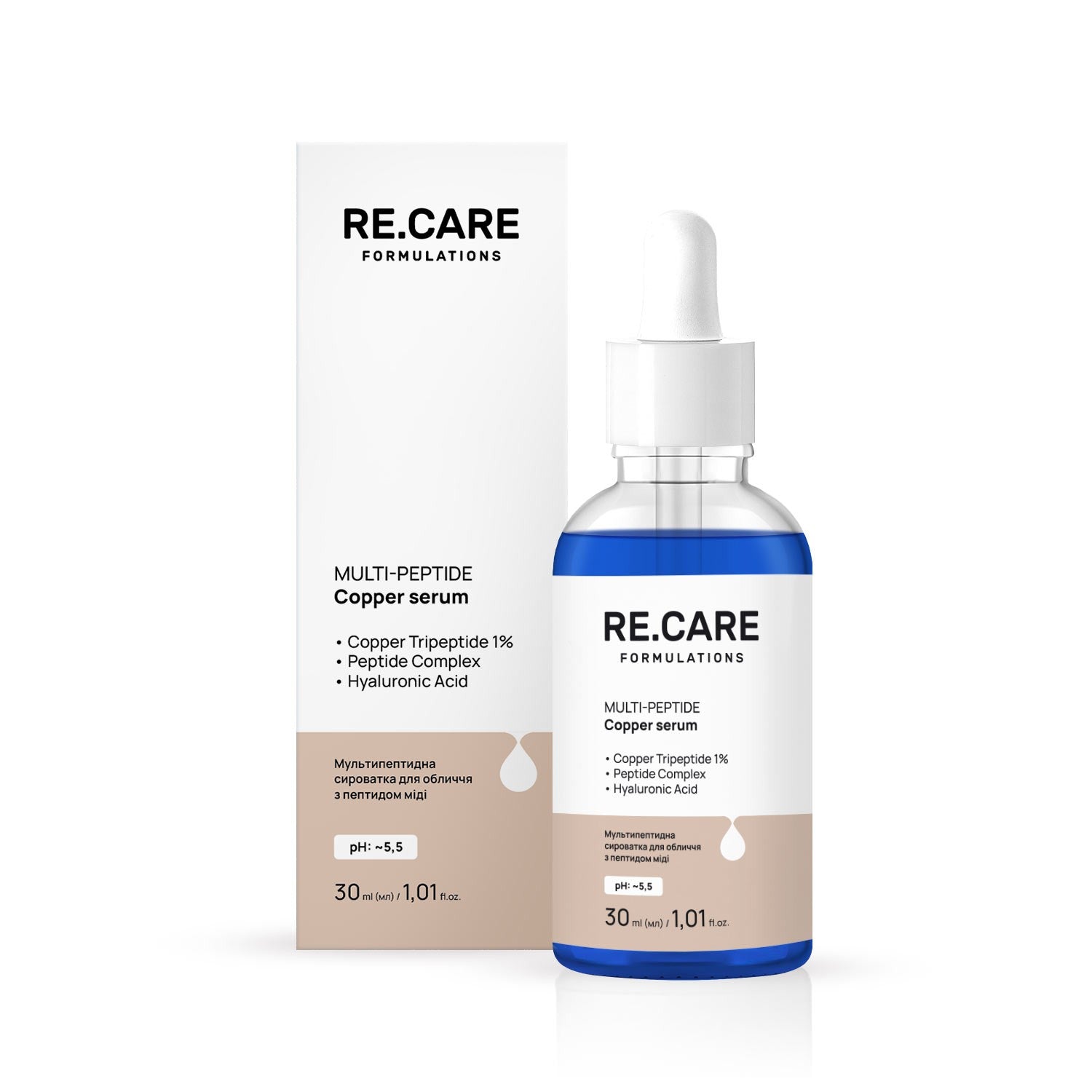 Мультипептидная сыворотка для лица с медным пептидом Multi-Peptide Copper Serum RECARE 30 мл