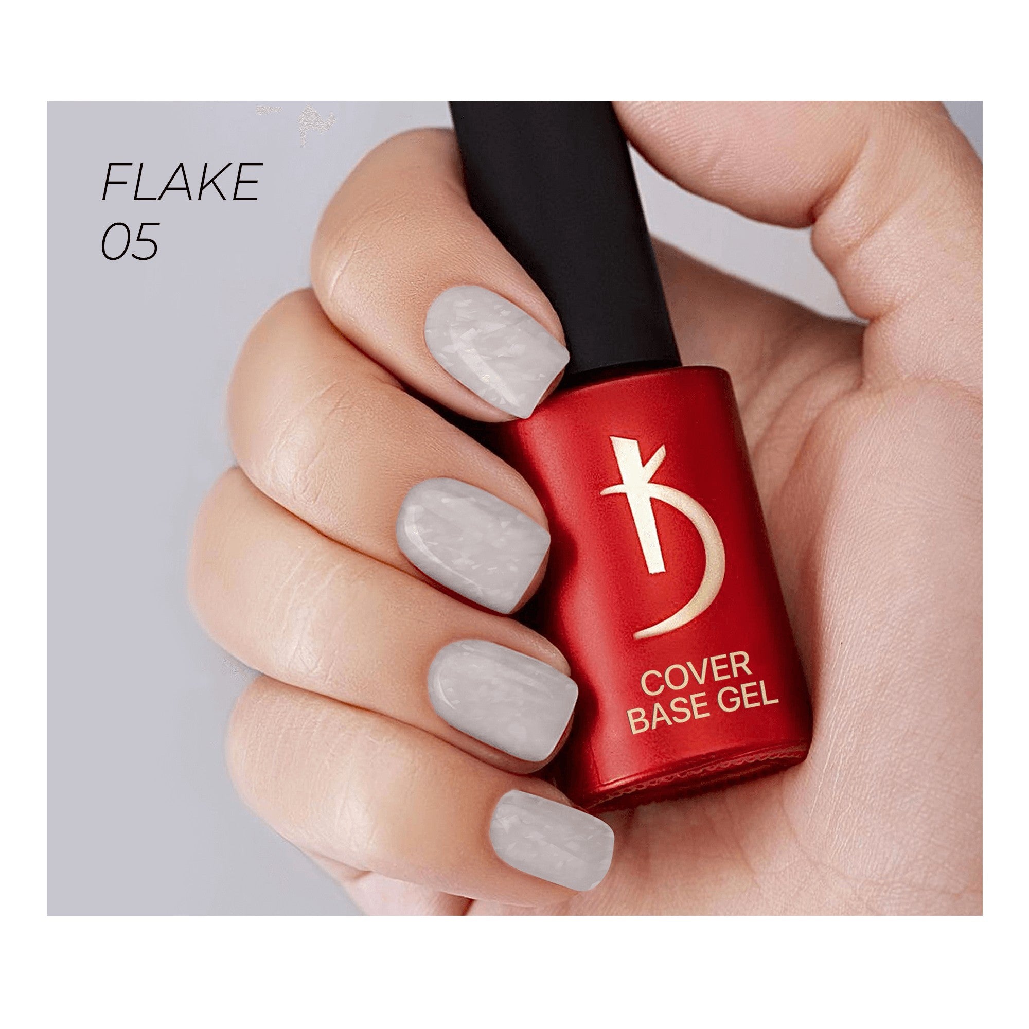 Камуфлирующее базовое покрытие Cover Base Gel Flake 05, 7 мл