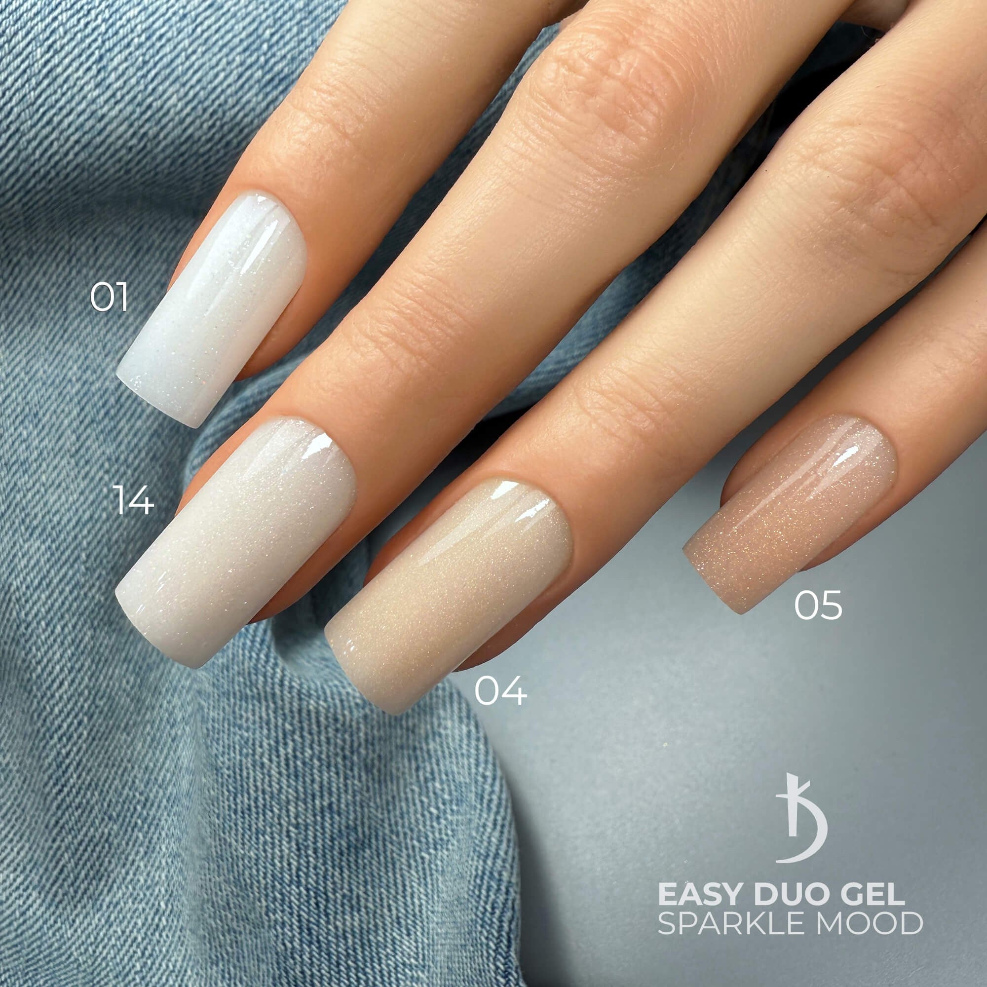 Профессиональная акрилово-гелевая система Easy Duo Gel Sparkle mood №14, 30 г
