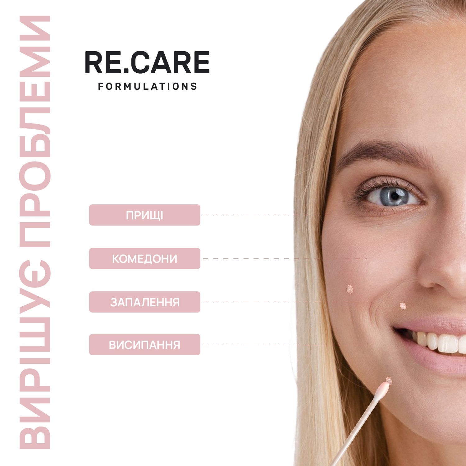 Локальное средство от прыщей подсушивающее Anti-Pimple Drying Lotion RECARE 10 мл