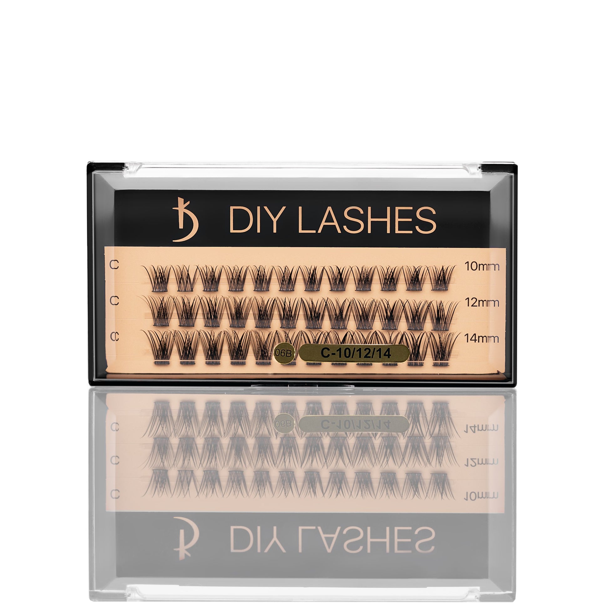Накладные ресницы DIY LASHES 06B C 0,07 (10 mm, 12