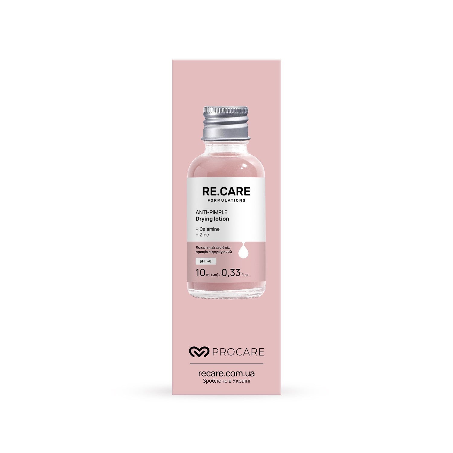 Локальное средство от прыщей подсушивающее Anti-Pimple Drying Lotion RECARE 10 мл