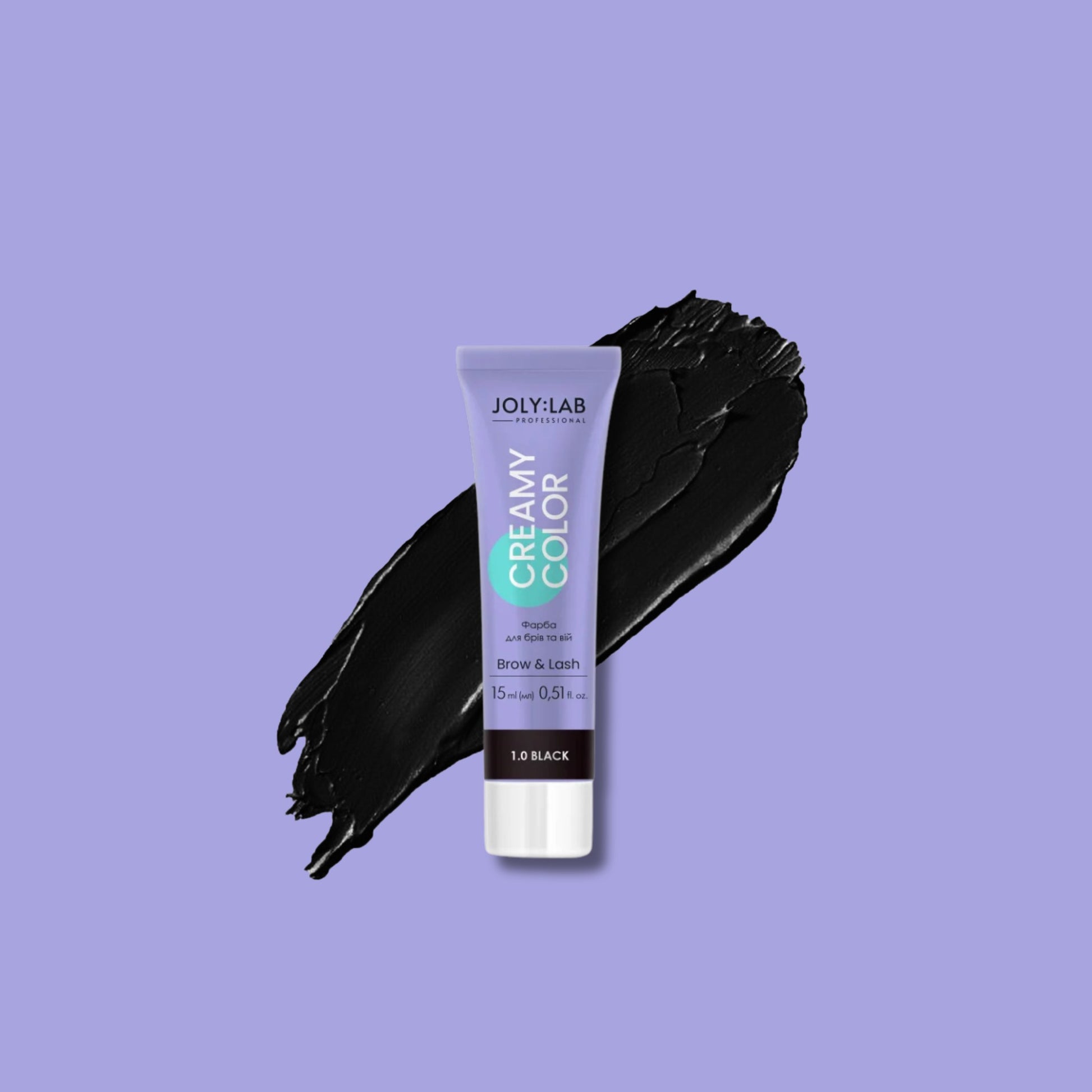 Краска для бровей и ресниц черная Creamy Color Joly:Lab 15 мл