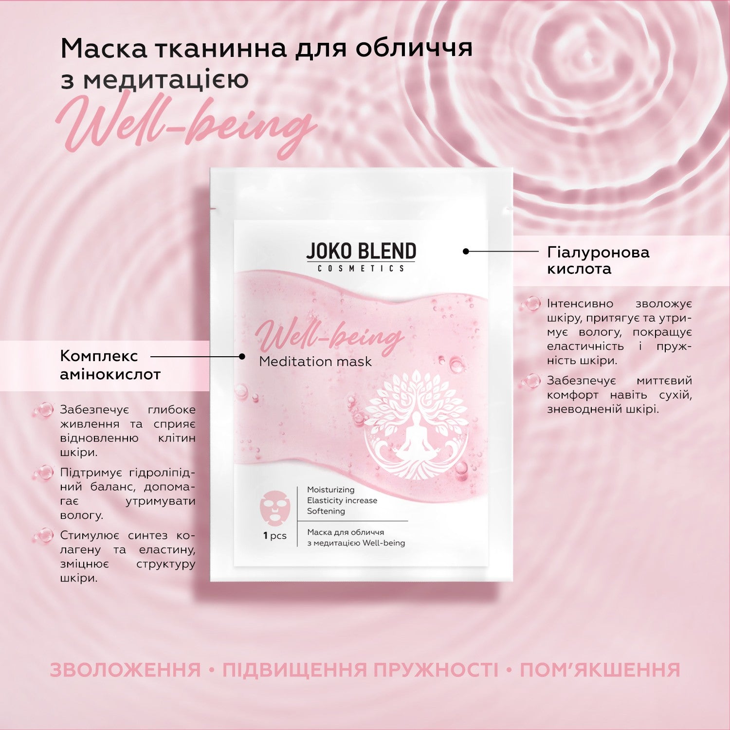 Набор тканевых масок для лица с медитациями Breathe and Glow Joko Blend