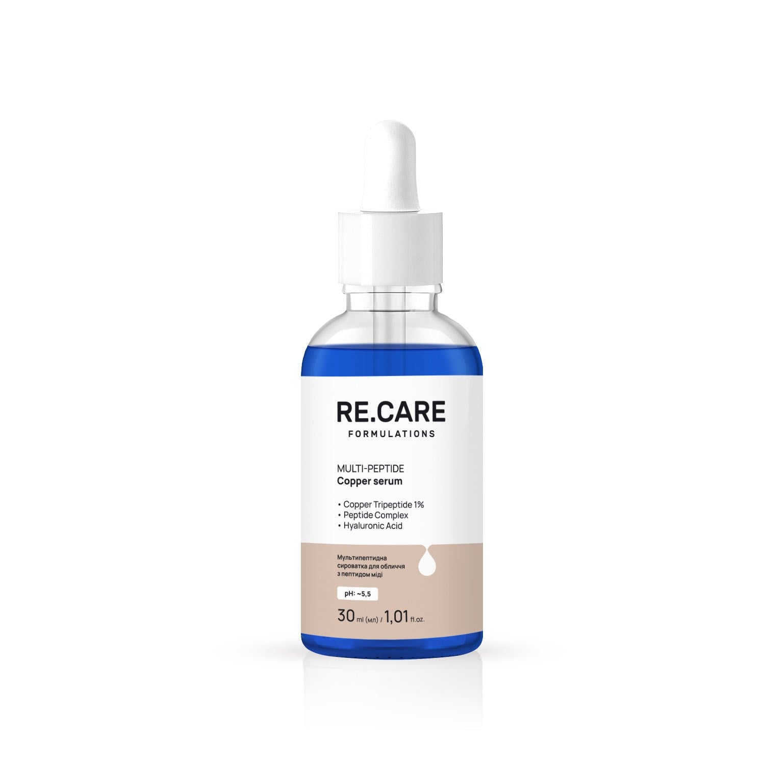 Мультипептидная сыворотка для лица с медным пептидом Multi-Peptide Copper Serum RECARE 30 мл