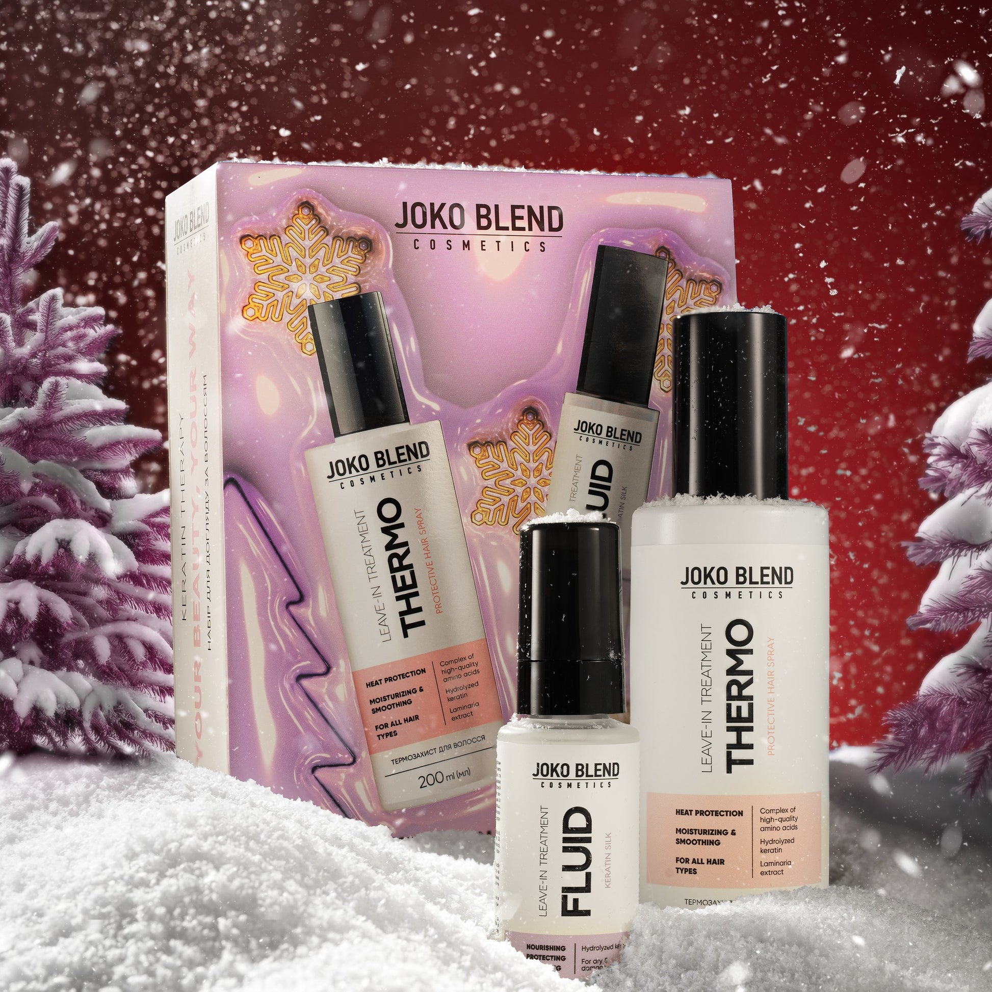 Новогодний набор для ухода за волосами Keratin Therapy Joko Blend