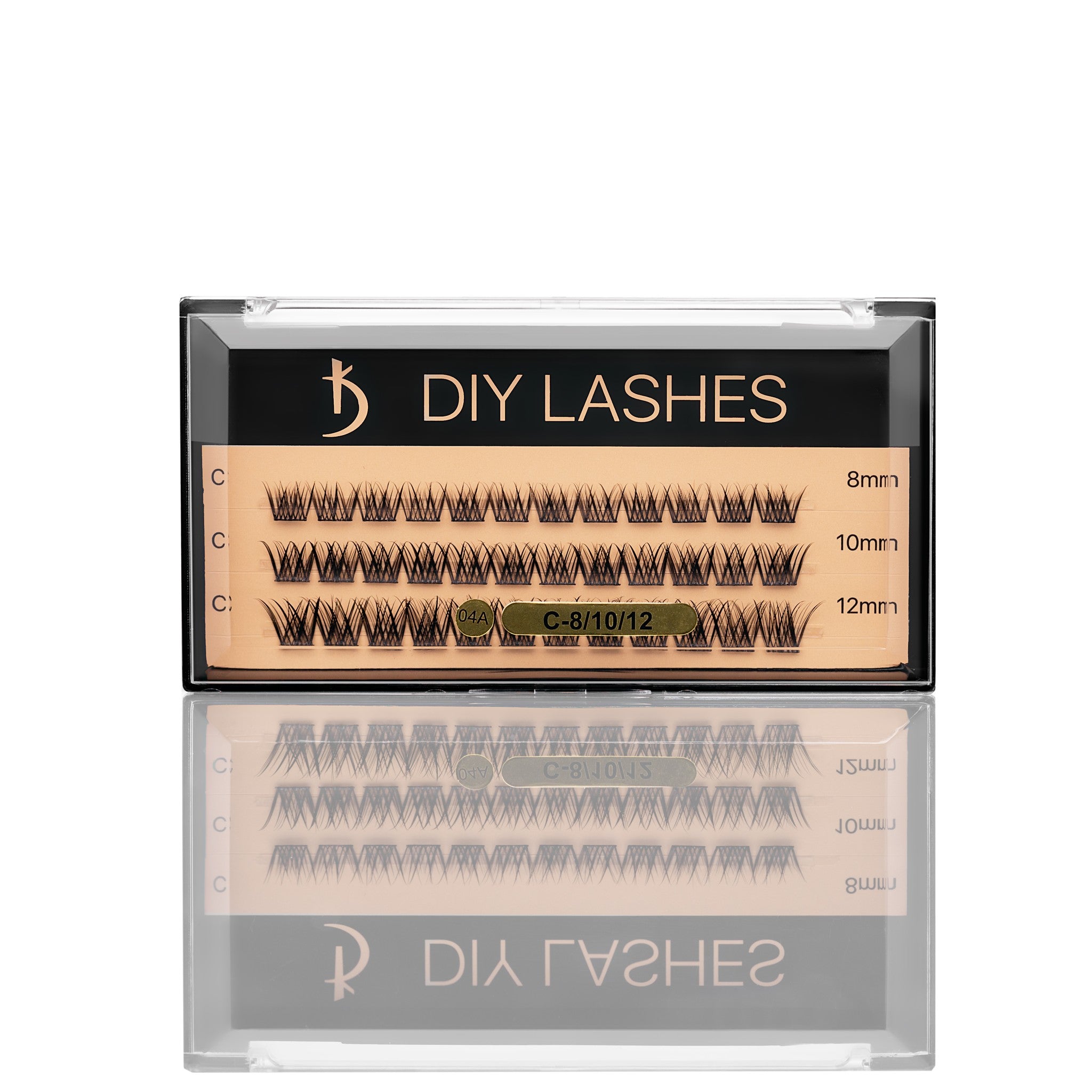 Накладные ресницы DIY LASHES 04A C 0,07 (8 mm, 10 