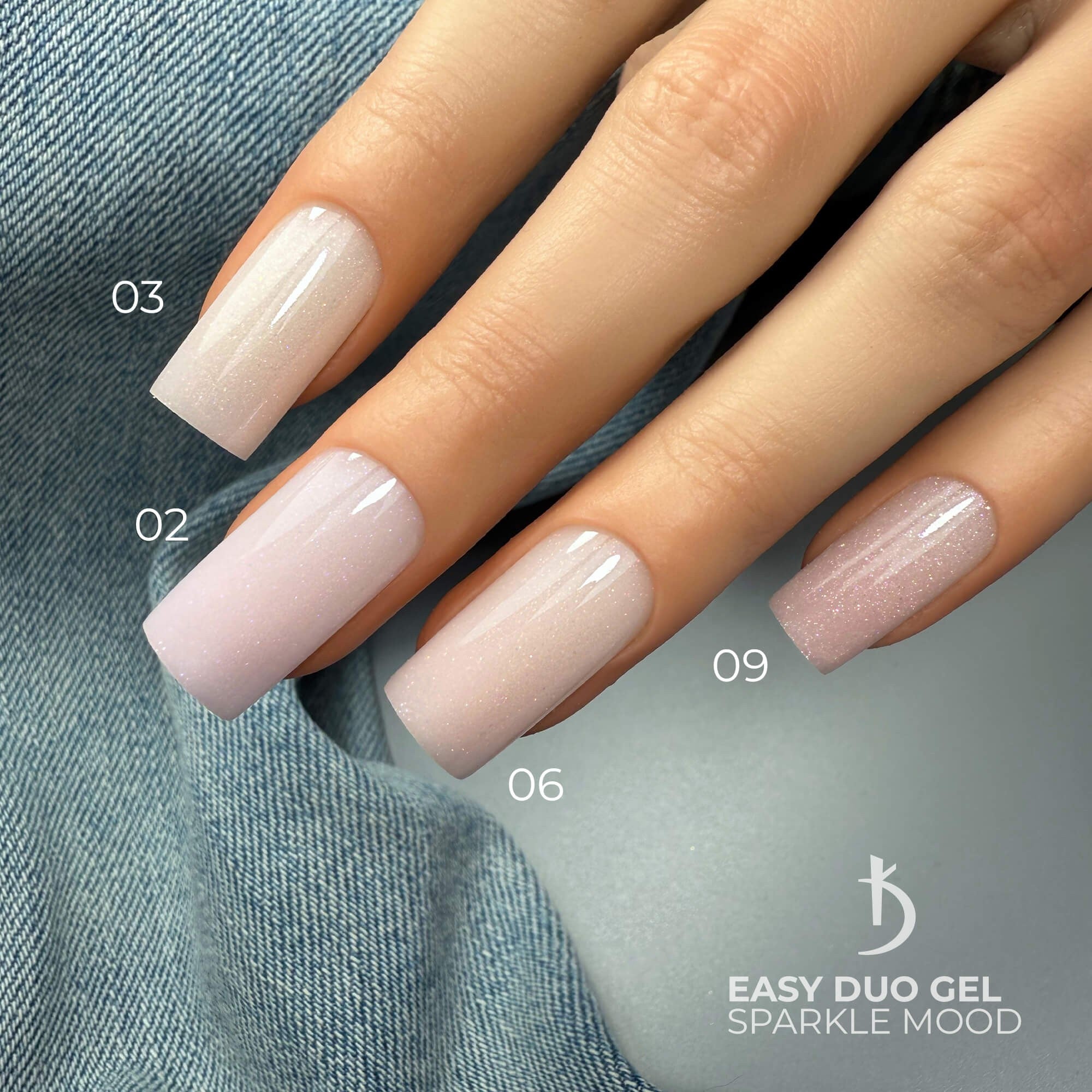 Акрил-гель Easy Duo Gel Sparkle Mood №2, 30 г