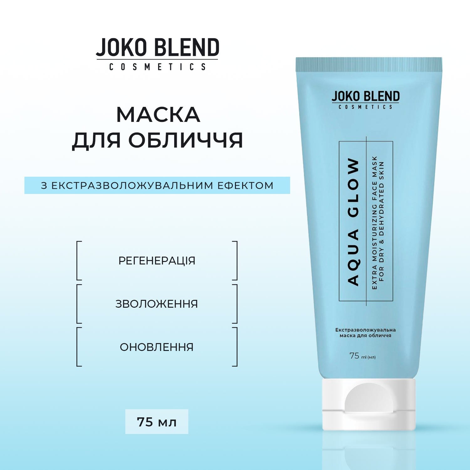 Экстраувлажняющая маска с гиалуроновой кислотой Aqua Glow Joko Blend 75 мл
