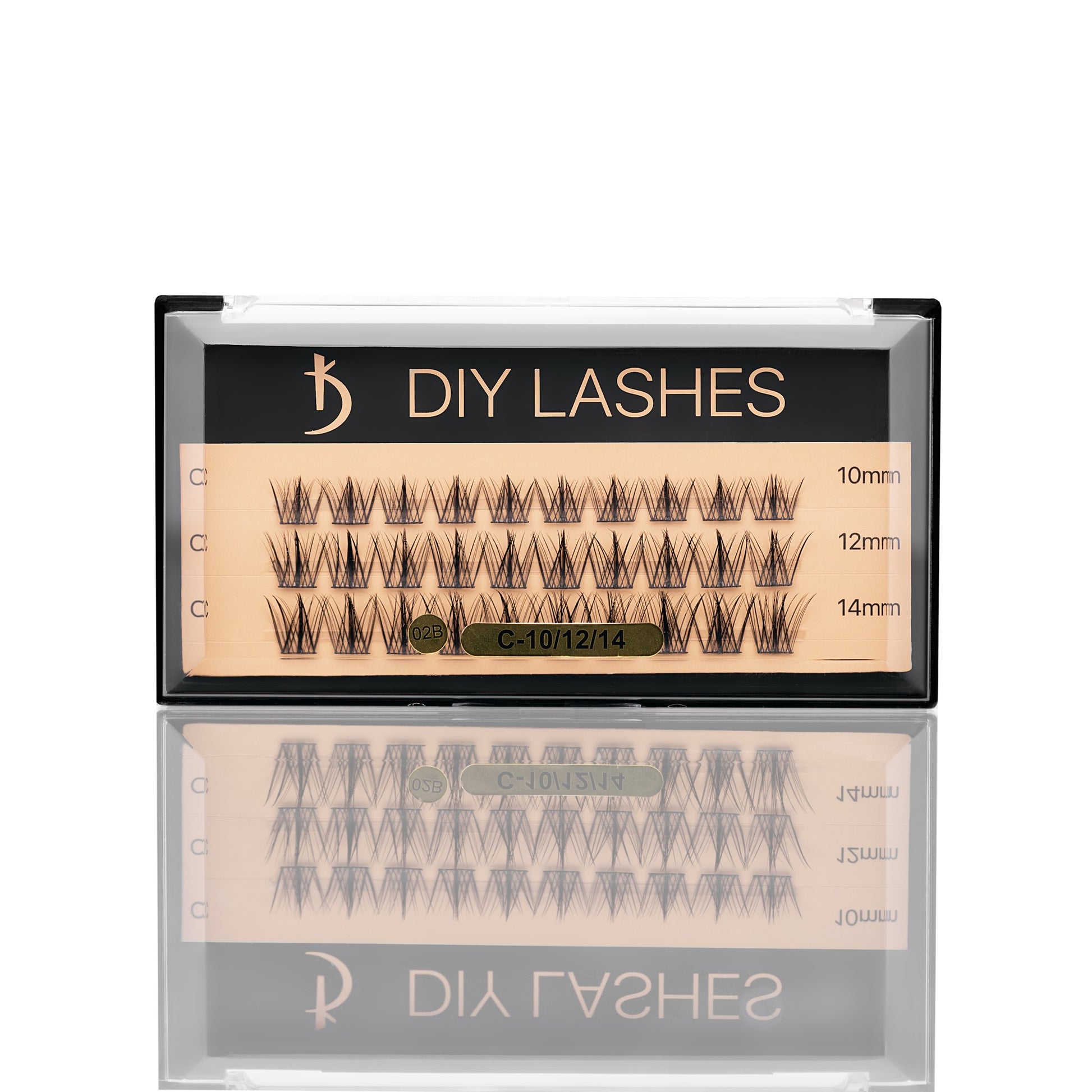 Накладные ресницы DIY LASHES 02B C 0,07 (10 mm, 12