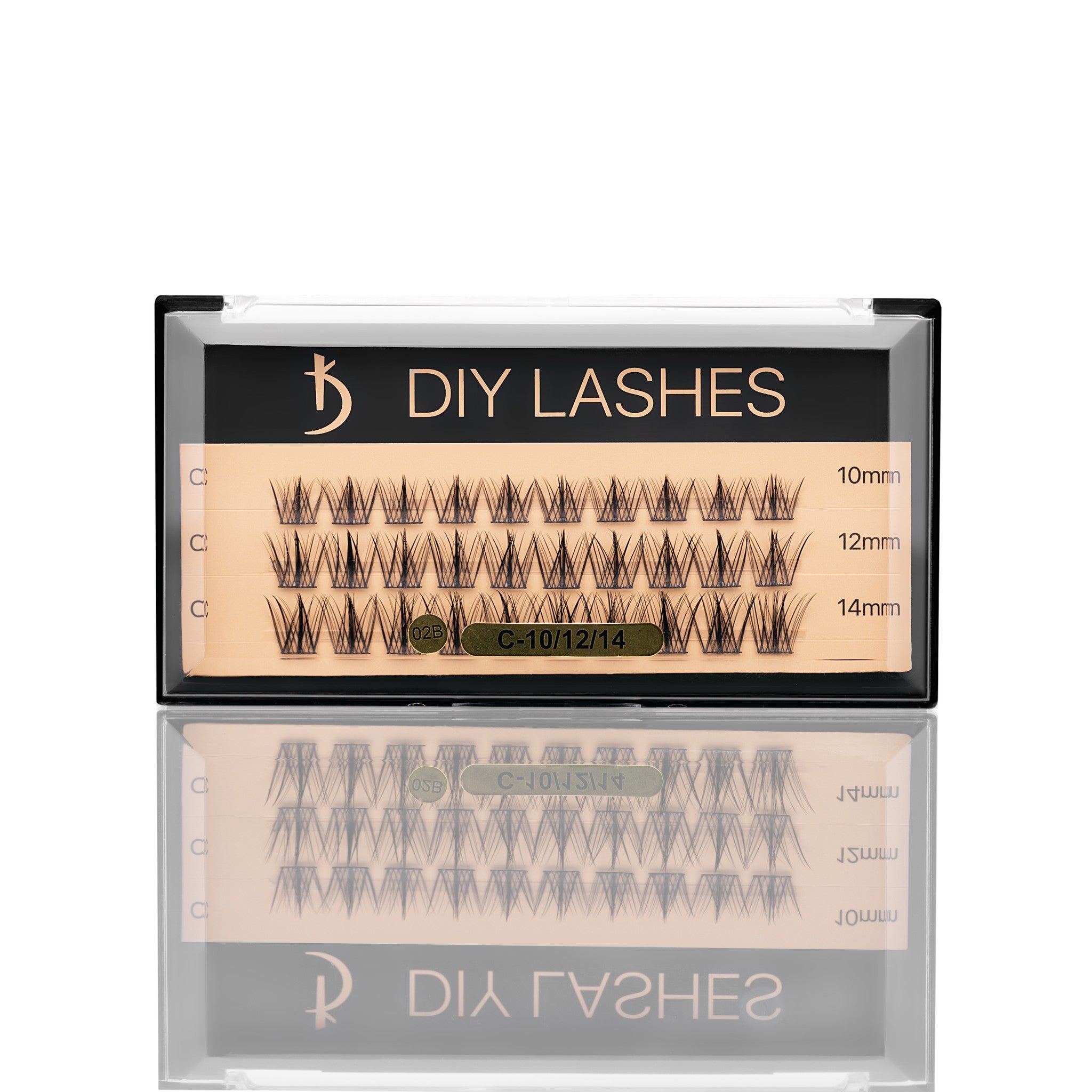 Накладные ресницы DIY LASHES 02B C 0,07 (10 mm, 12