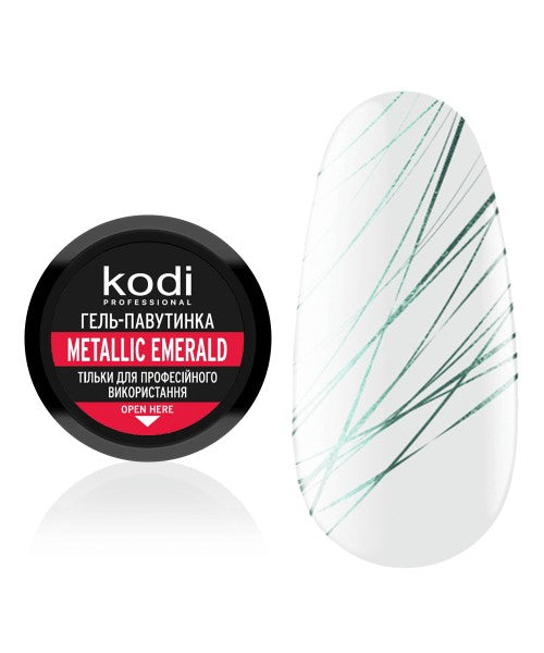 Гель-паутинка для ногтей Spider gel Kodi Professional Metallic Emerald, 4 мл