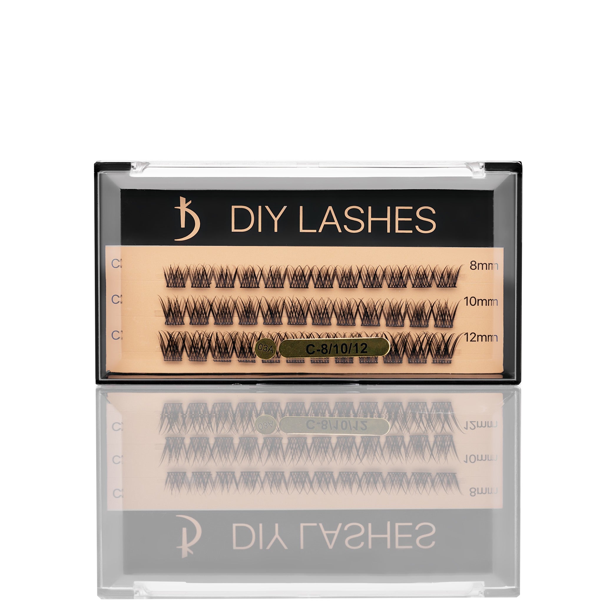 Накладные ресницы DIY LASHES 03A C 0,07 (8 mm, 10 