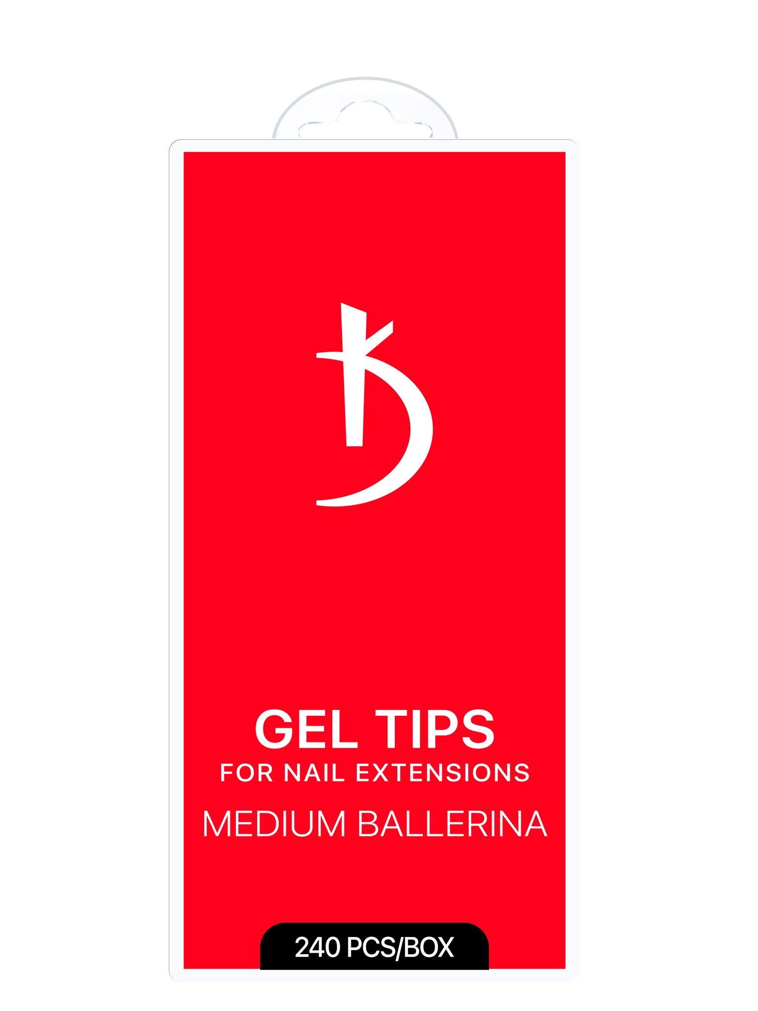 Гелевые типсы для наращивания MEDIUM BALLERINA (240 шт/уп)
