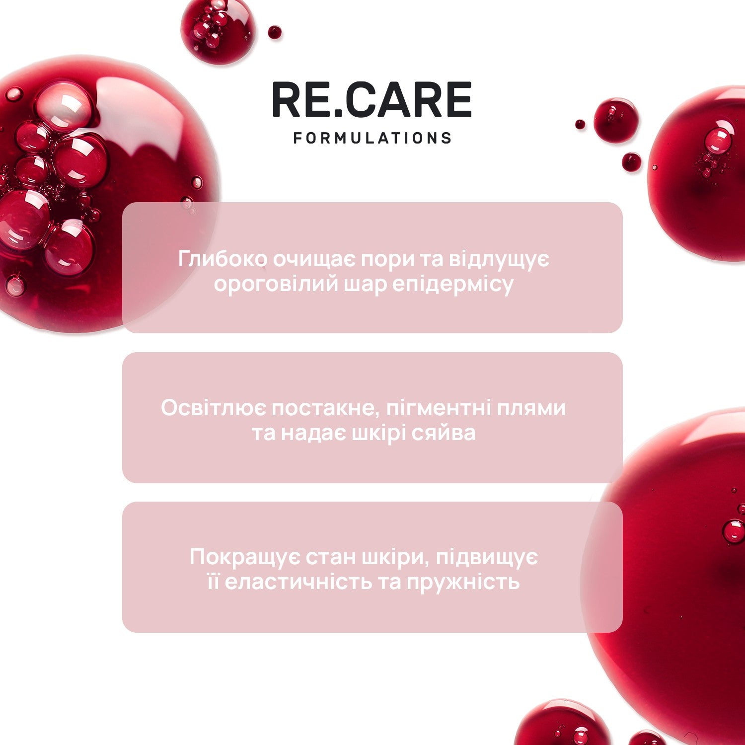 Кислотный пилинг для лица Exfoliating Face Peeling RECARE 30 мл