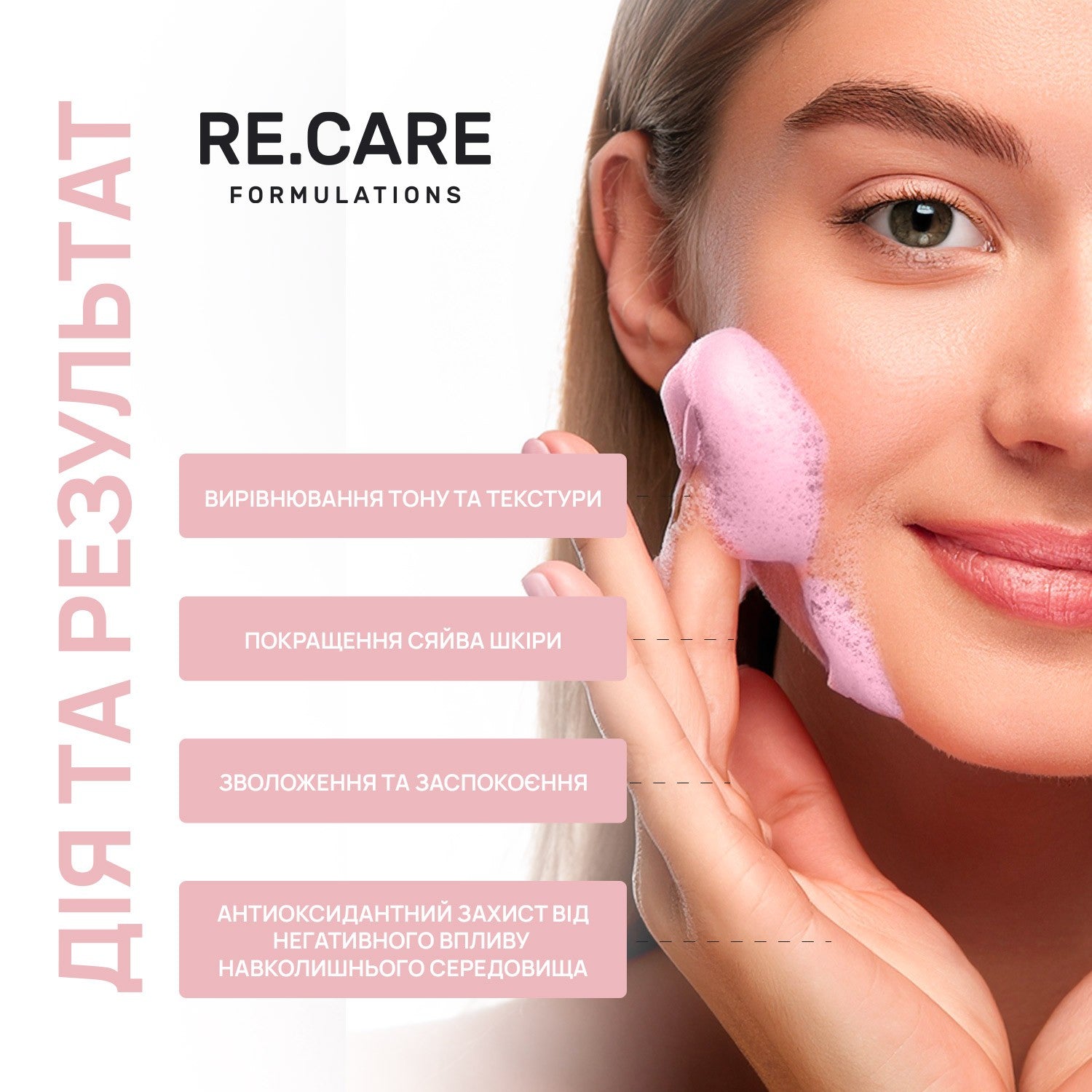 Отшелушивающая пенка для лица Exfoliating Face foam RECARE 150 мл