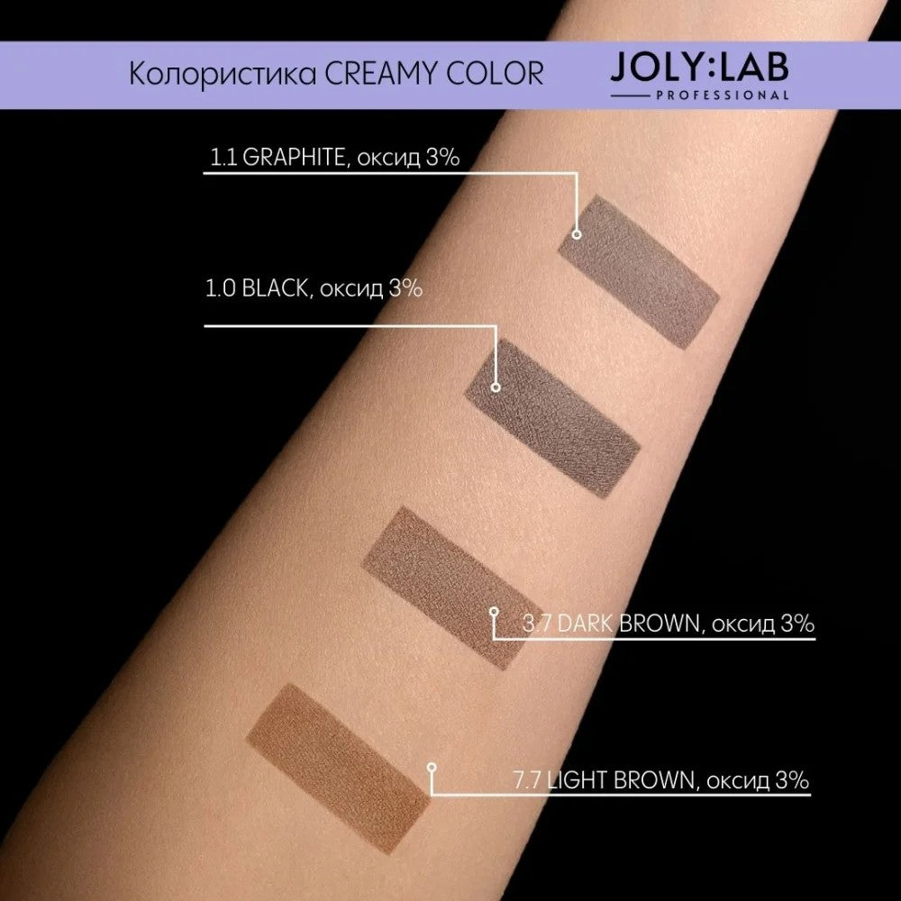 Краска для бровей и ресниц черная Creamy Color Joly:Lab 15 мл