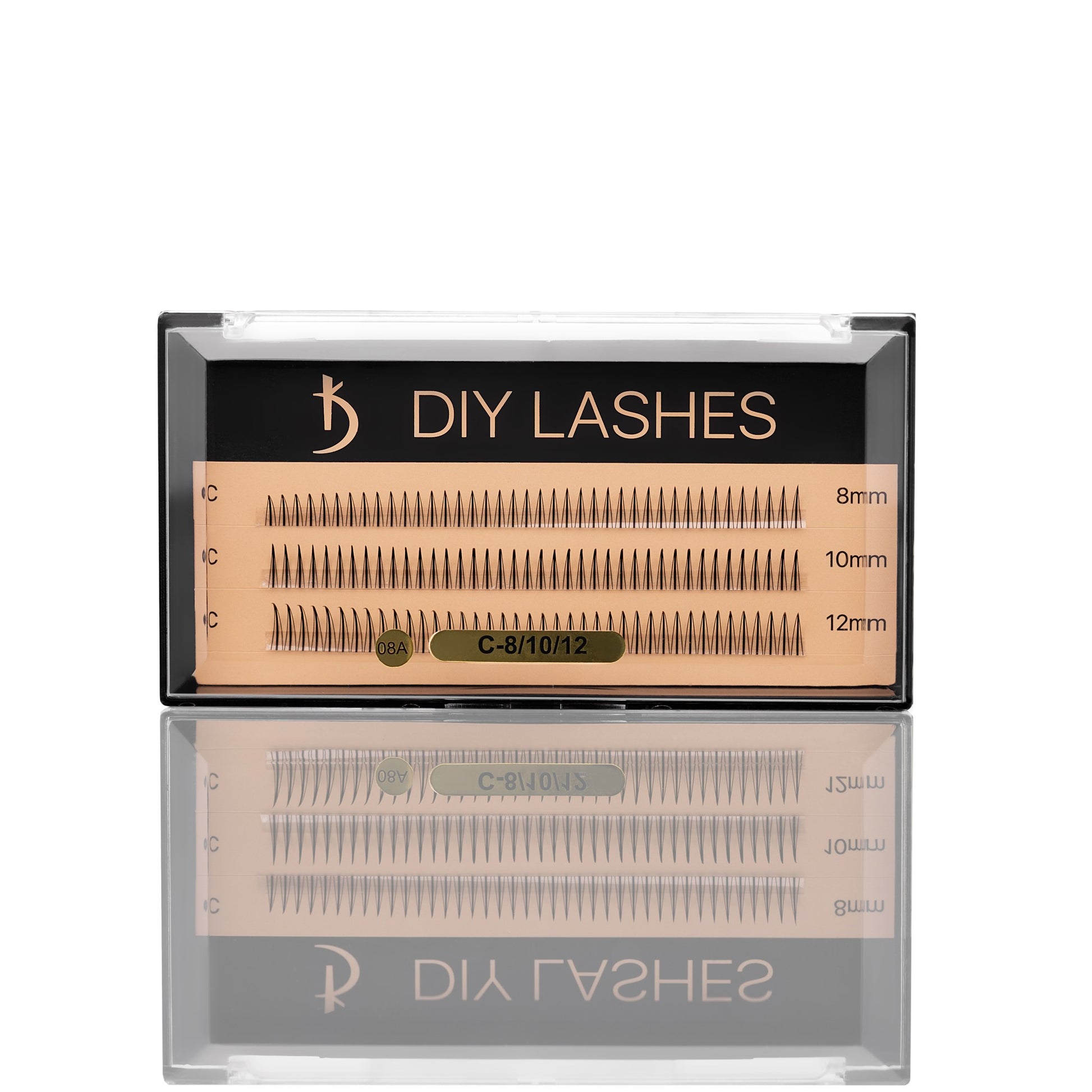 Накладные ресницы DIY LASHES 08A C 0,07 (8 mm, 10 