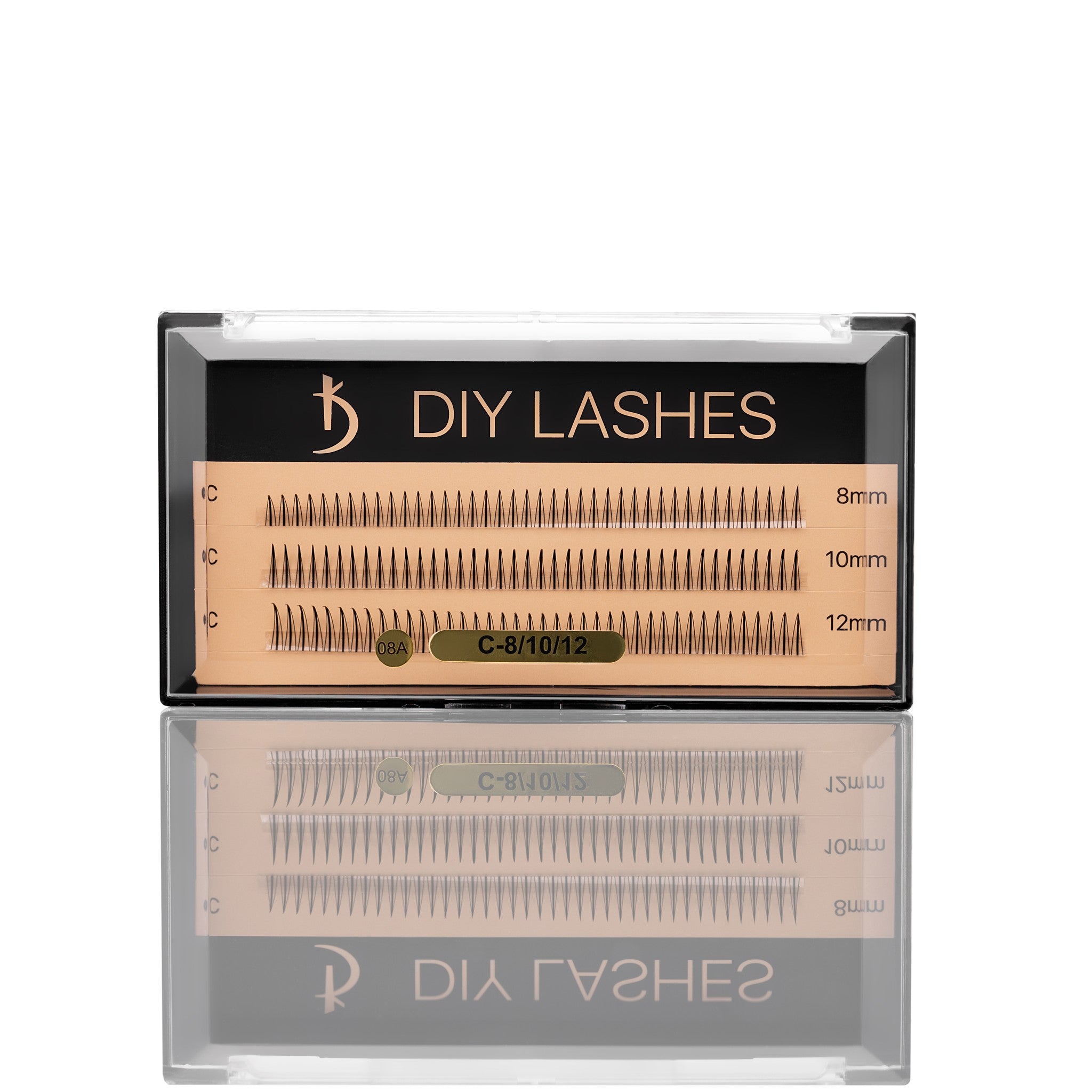 Накладные ресницы DIY LASHES 08A C 0,07 (8 mm, 10 