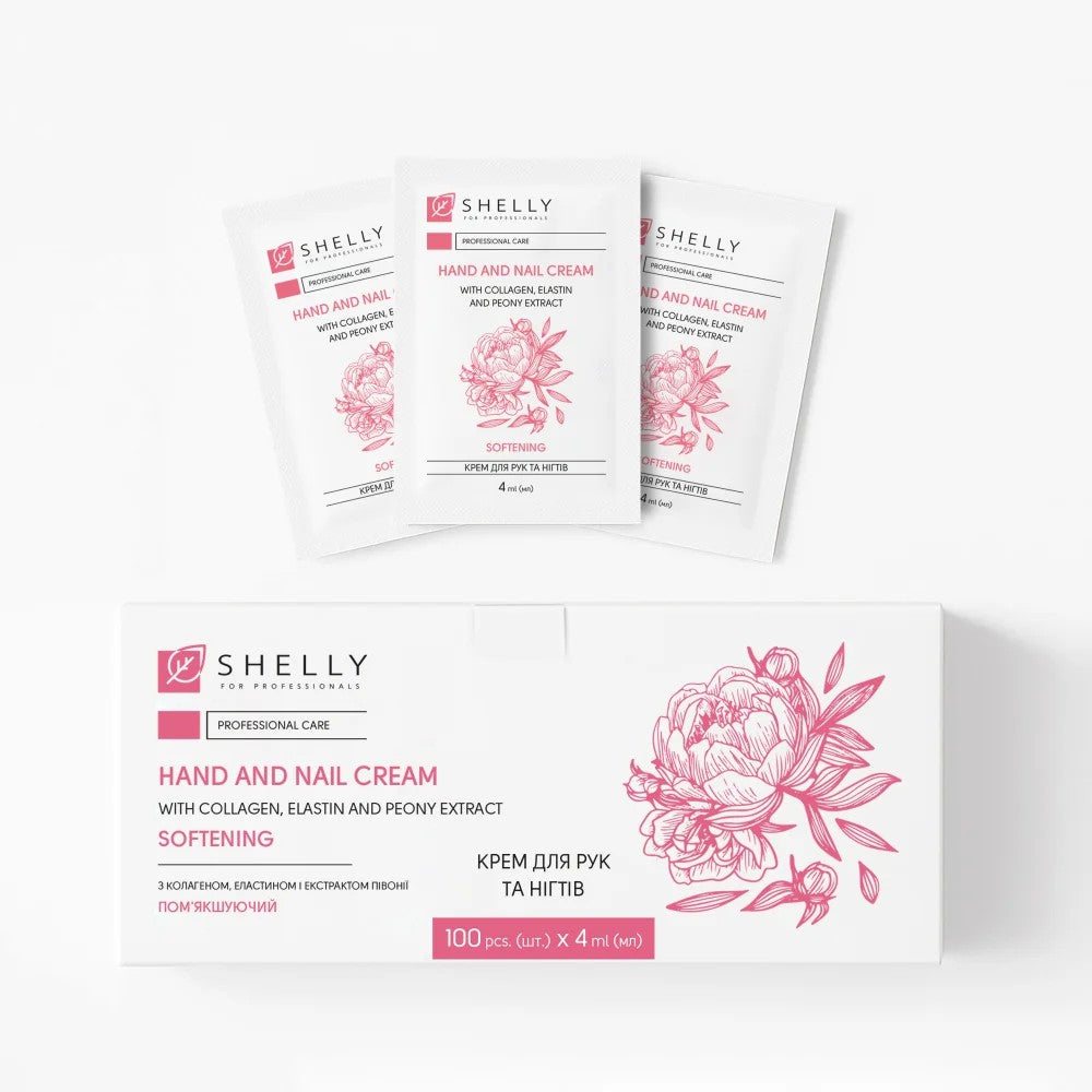 Крем для рук и ногтей с коллагеном, эластином и экстрактом пиона Shelly 4 мл х 100 шт.