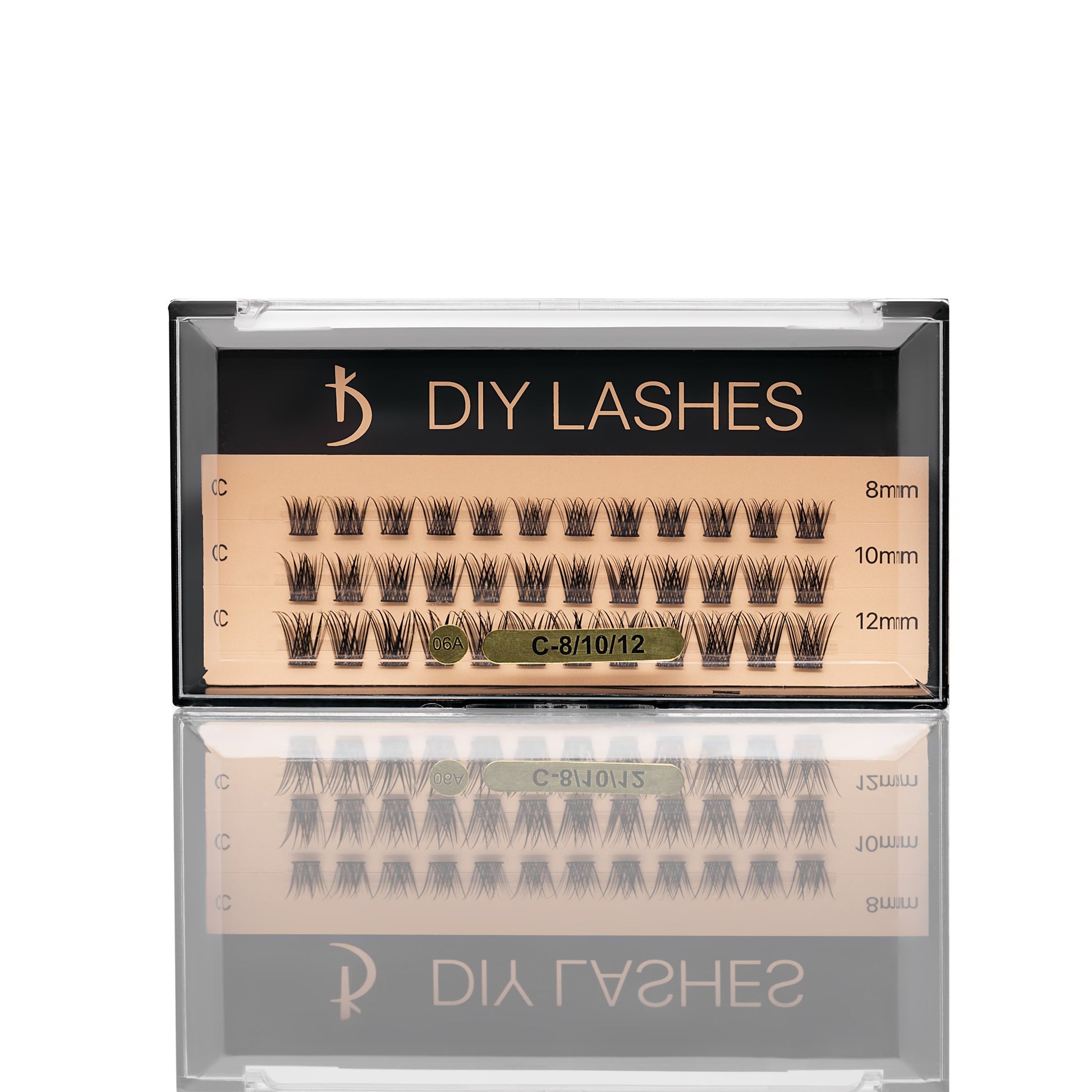 Накладные ресницы DIY LASHES 06A C 0,07 (8 mm, 10 